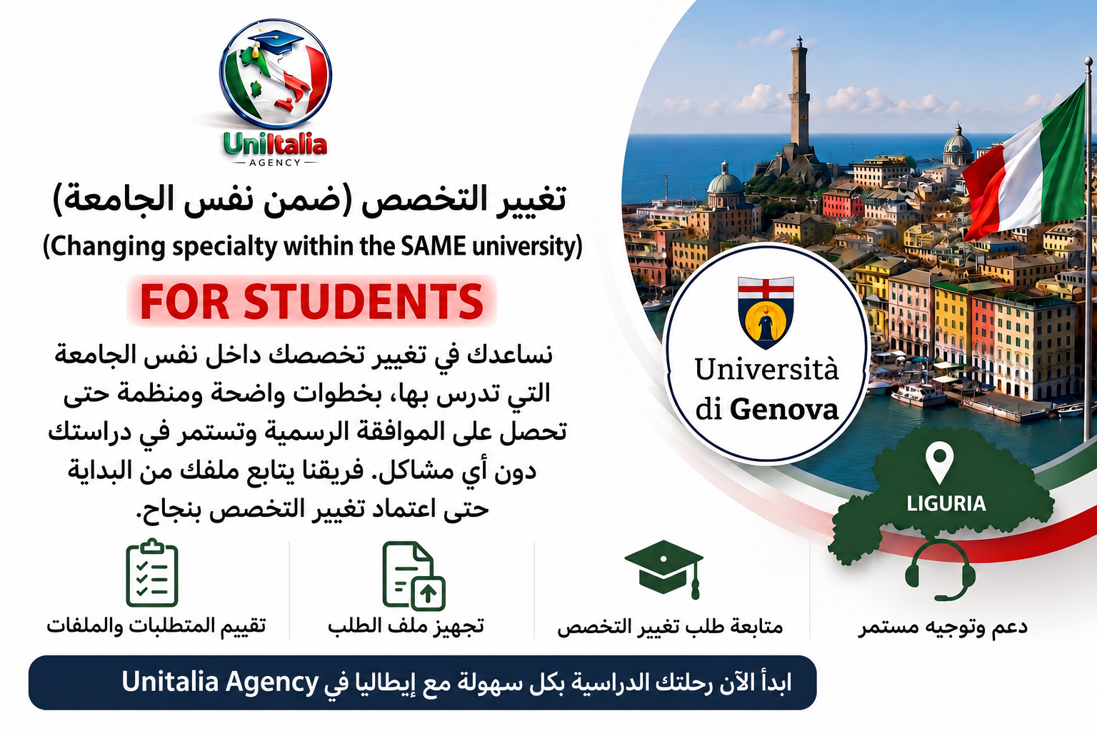 Change of Major (Changing specialty within the SAME university)